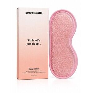 $10 SALE 💋Grace & Stella Sleep Mask Hot + Cool Gel Bead Eye Mask - Pink - BNIB